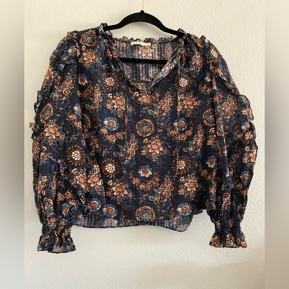 Ulla Johnson Blouse Floral Ruffles XS/S Boho Manet Top - Picture 2 of 6